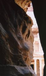 Petra - první pohled na Pokladnici