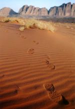 Poušť Wadi Rum - mé stopy